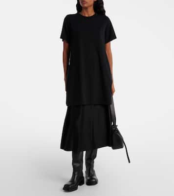 Miniabito in maglia di cotone con stampa floreale | Sacai