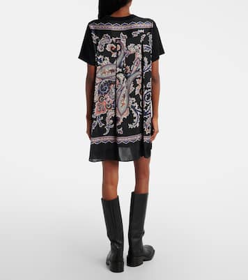 Miniabito in maglia di cotone con stampa floreale | Sacai