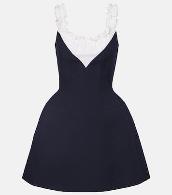 Ruffled wool and silk minidress | Shushu/Tong