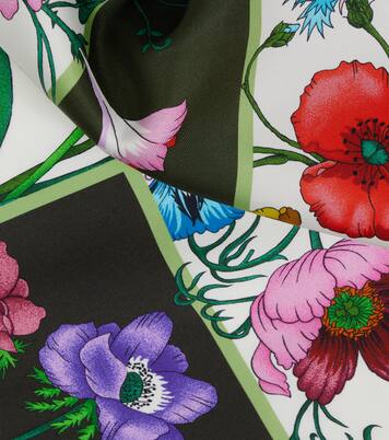 Printed silk twill scarf | Gucci