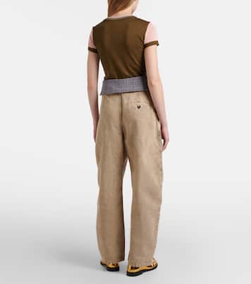 Wool-trimmed barrel-leg jeans | Loewe