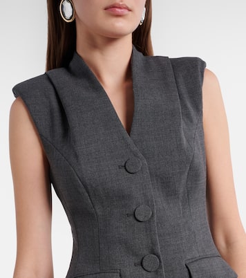 Robe Peplum en satin | Self-Portrait