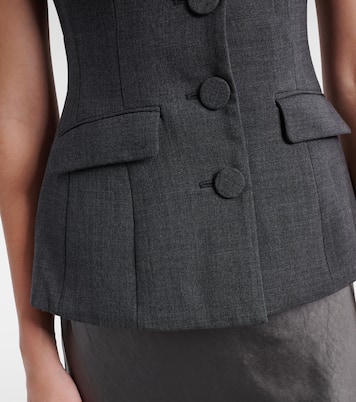 Robe Peplum en satin | Self-Portrait