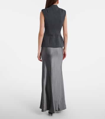 Robe Peplum en satin | Self-Portrait