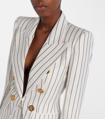 Blazer cruzado con raya diplomática | Balmain