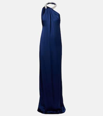 Robe longue en satin à ornements | Stella McCartney
