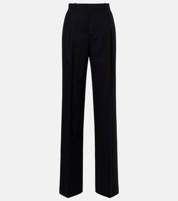 Mid-rise wool straight pants | Saint Laurent