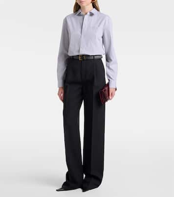 Mid-rise wool straight pants | Saint Laurent