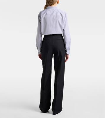 Mid-rise wool straight pants | Saint Laurent