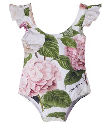 Baby floral ruffled swimsuit | Dolce&Gabbana Kids