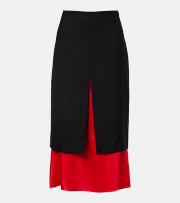 Layered wool midi skirt | Róhe