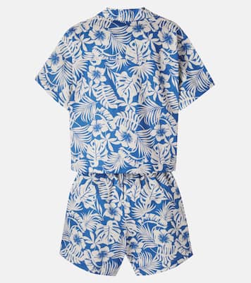 Garden printed cotton shirt and shorts set | The New Society