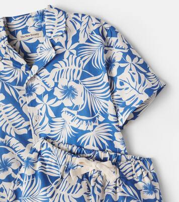 Garden printed cotton shirt and shorts set | The New Society