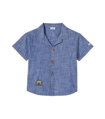 Ludon embroidered cotton bowling shirt | Donsje
