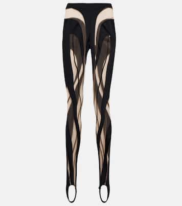 Leggings in jersey e mesh | Mugler