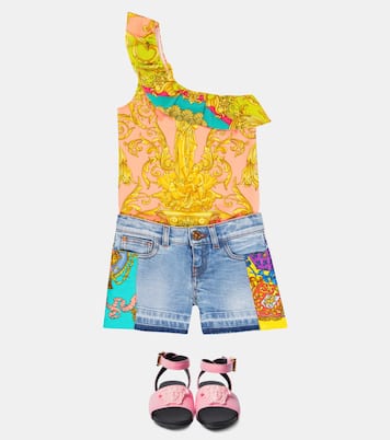 Royal Rebellion denim shorts | Versace Kids
