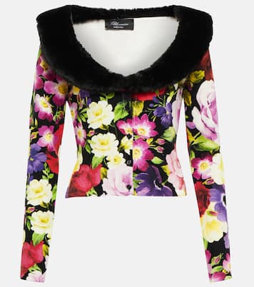 Cardigan con pelliccia sintetica | Blumarine