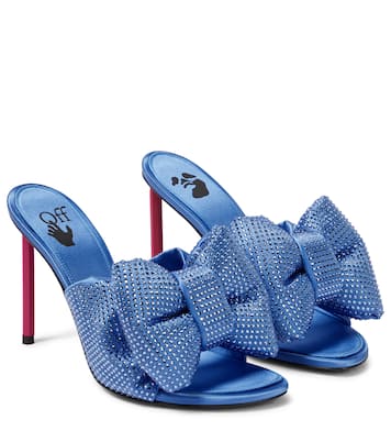 Sandali in raso con cristalli | Off-White