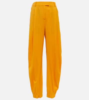 Rey high-rise wool gabardine pants | The Attico
