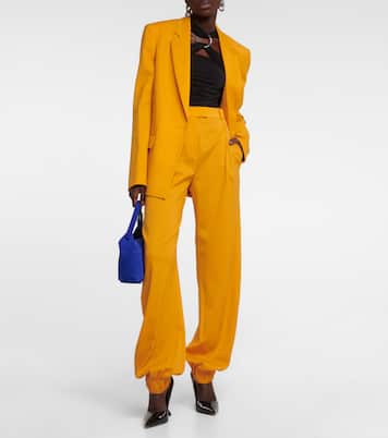 Rey high-rise wool gabardine pants | The Attico