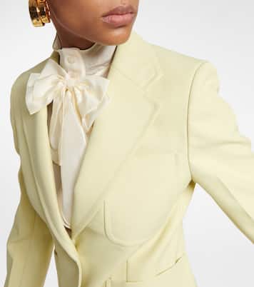 Single-breasted gabardine blazer | Victoria Beckham