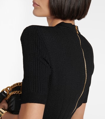 Miniabito a coste con scollo a V | Balmain