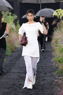 A-line linen-blend minidress | Jil Sander