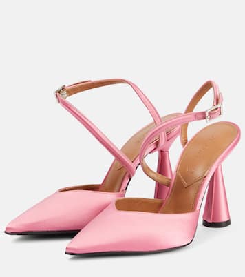 Slingback-Pumps Arya 90 aus Satin | D'Accori