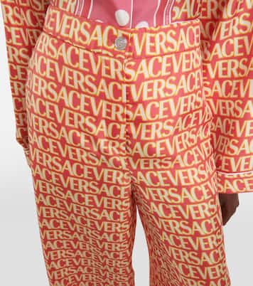 Pantalon ample Versace Allover en soie | Versace