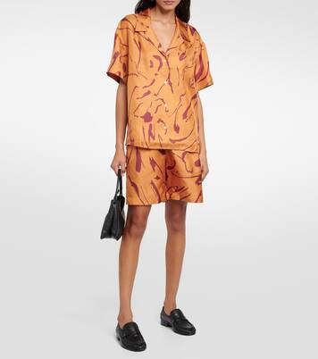 Shorts Carros in twill di seta | Asceno
