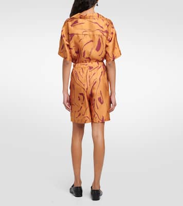 Shorts Carros in twill di seta | Asceno