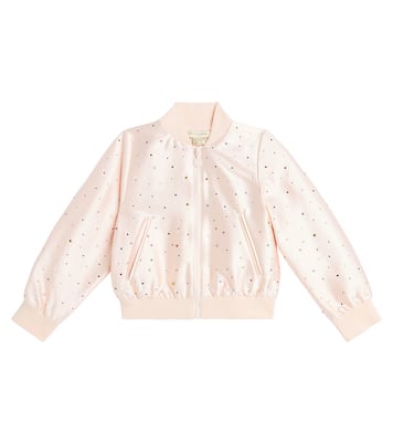 Embellished satin bomber jacket | Stella McCartney Kids
