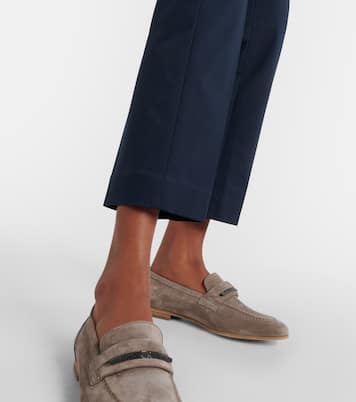 Pantaloni in twill di misto cotone | Brunello Cucinelli