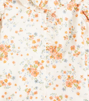 Bedruckte Bluse aus Baumwoll-Voile | Petite Amalie  
