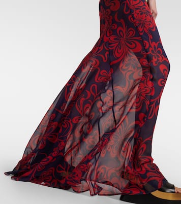 Printed silk georgette maxi dress  | Dries Van Noten