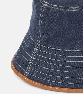 Sombrero de pescador Zita de denim con piel | Loro Piana