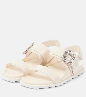 صندل من الجلد مع تزيين Slidy Viv" | Roger Vivier