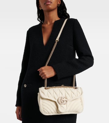 Borsa a spalla GG Marmont Small in maglia | Gucci