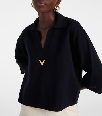 Top de lana virgen con logo | Valentino
