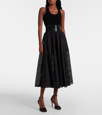 Falda midi de mezcla de algodón | Alaïa