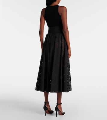 Falda midi de mezcla de algodón | Alaïa