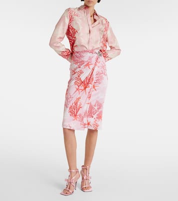 Camicia Barocco Sea in twill di seta | Versace