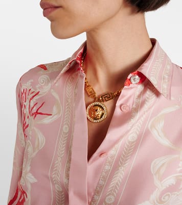 Camicia Barocco Sea in twill di seta | Versace