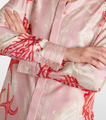 Camicia Barocco Sea in twill di seta | Versace