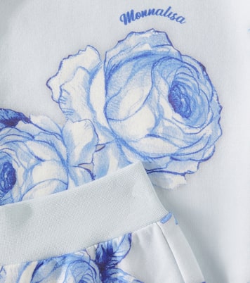 Floral cotton-blend sweatpants | Monnalisa