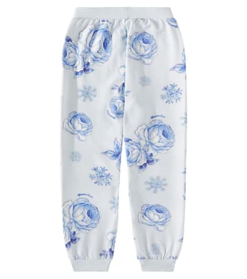 Floral cotton-blend sweatpants | Monnalisa