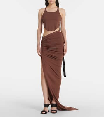 Jupe longue DRKSHDW Edfu en coton | Rick Owens