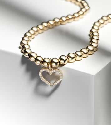 Choker Open Heart en or 14 ct et diamants | Sydney Evan