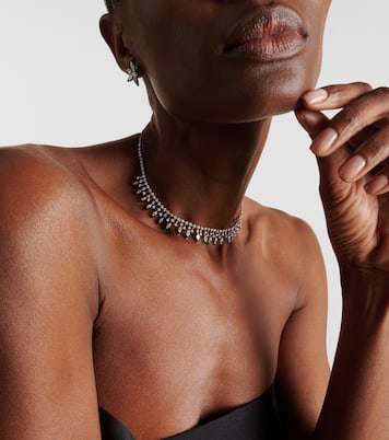 Chocker Drop in oro 18kt con diamanti e smalto | Kamyen