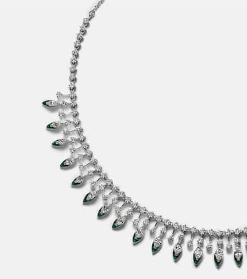 Chocker Drop in oro 18kt con diamanti e smalto | Kamyen